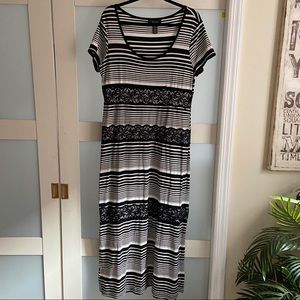 COPY - Style & Co. Black/White Striped Maxi